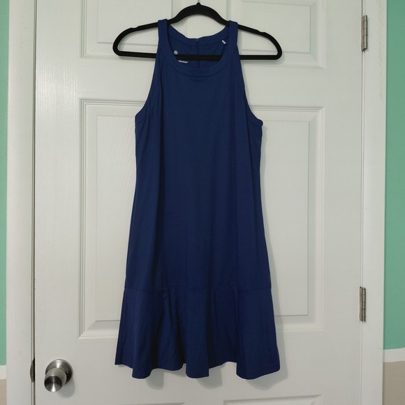 Tommy Bahama Dresses & Skirts - Tommy Bahama IslandZone Navy Blue Sleeveless Ruffle Hem Dress SW622201 Small
